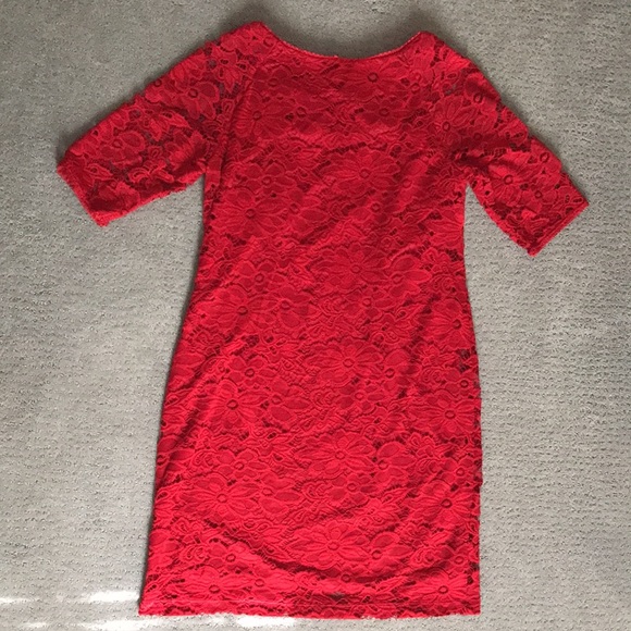 Chris McLaughlin, Red lace dress, size 14 - Picture 2 of 6